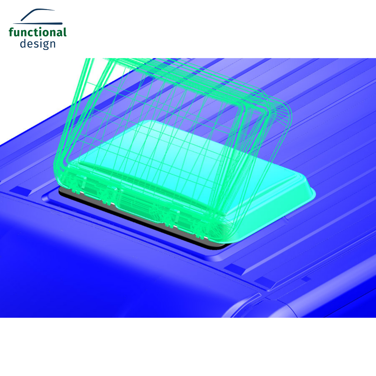 Adapter frame for front or rear roof hoods on Ducato/Jumper/Boxer (X250/X290)